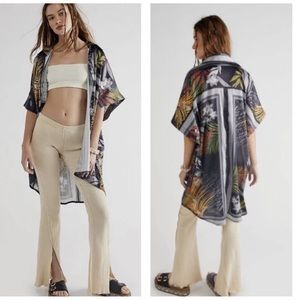 Free People | Island Time Kimono Open Front One Size Boho Festival beach summer